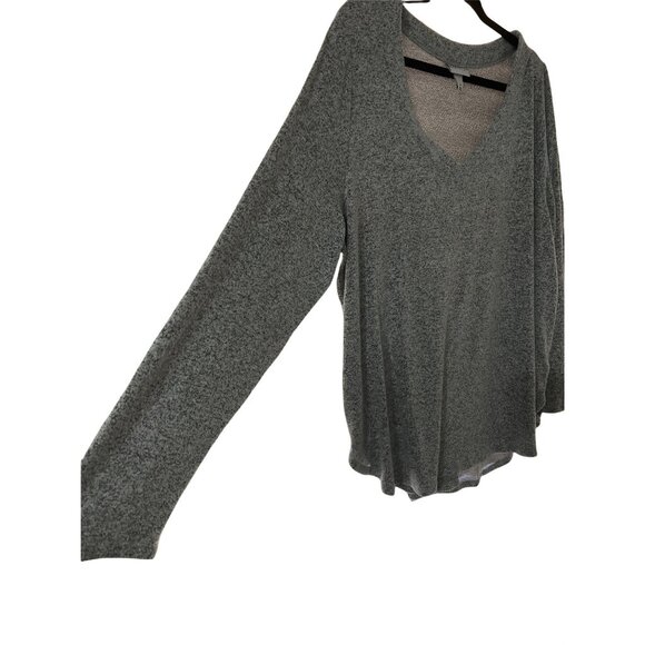 Ava & Viv Womens Gray Knit Long Sleeve V-Neck Top Size 2X - Picture 3 of 4